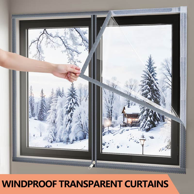 Window Insulation Film - Transparante winddichte afdichting raamisolatiefilmrits, geen ponsen,