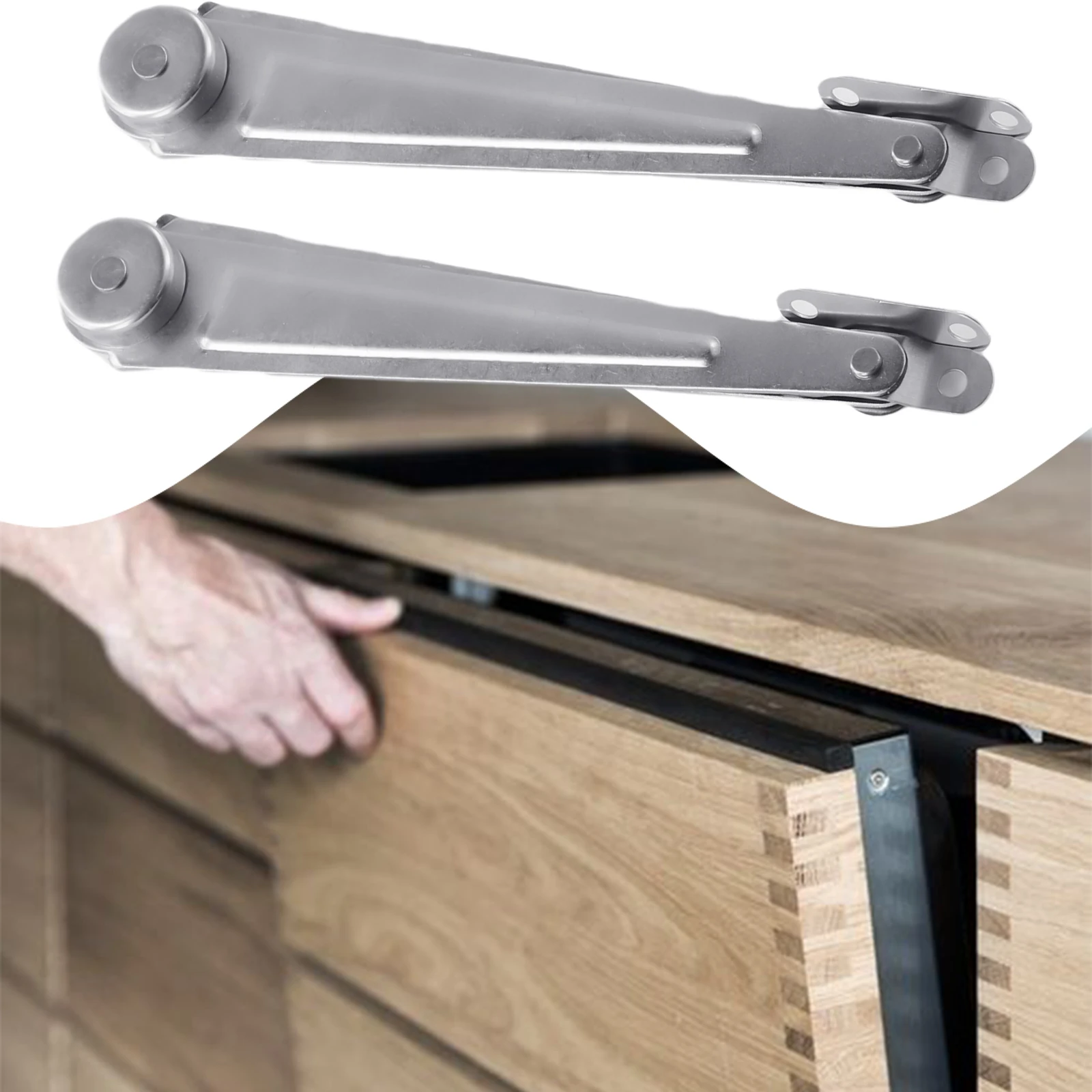 Home Improvement Noise - Scharniersteunen voor deksel, geen geluid, zilver,