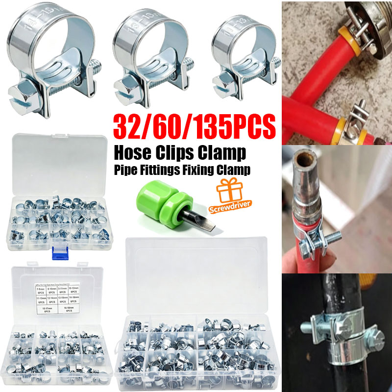 32/60/135 stuks 7-18mm Mini Kl - Hose Clamp Assorted recensie en prijs