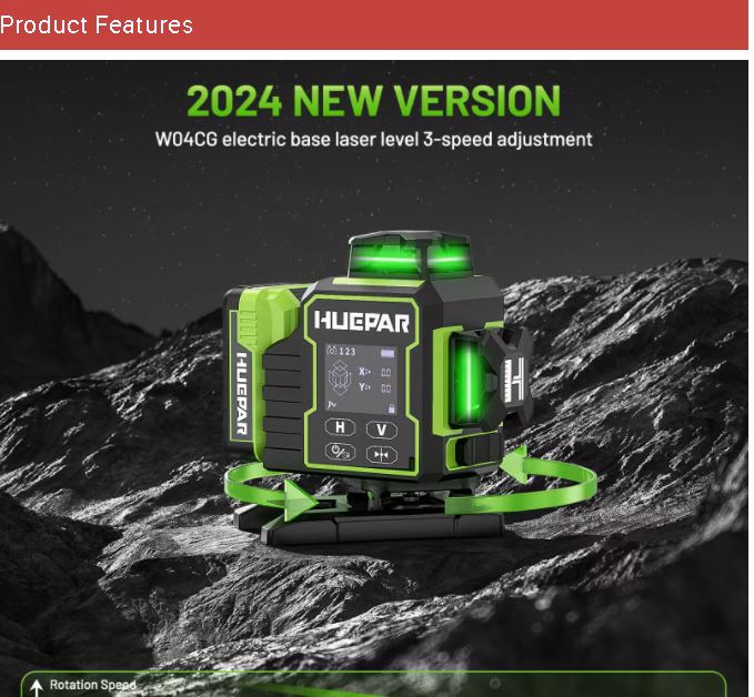 2026 Huepar W04CG Groene Laser - Level Laser Line recensie en prijs