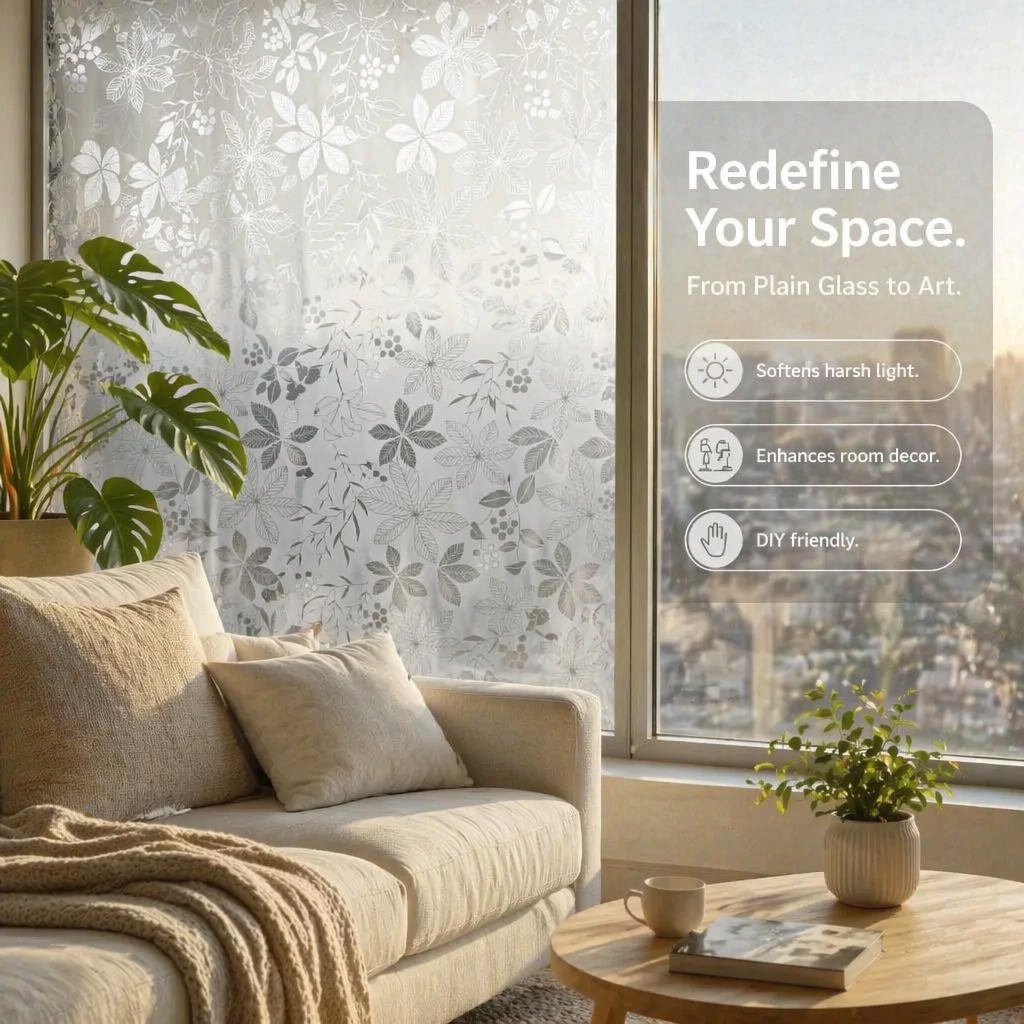 Aquarel paarse bloemen zelfkle - Window Insulation Film recensie en prijs