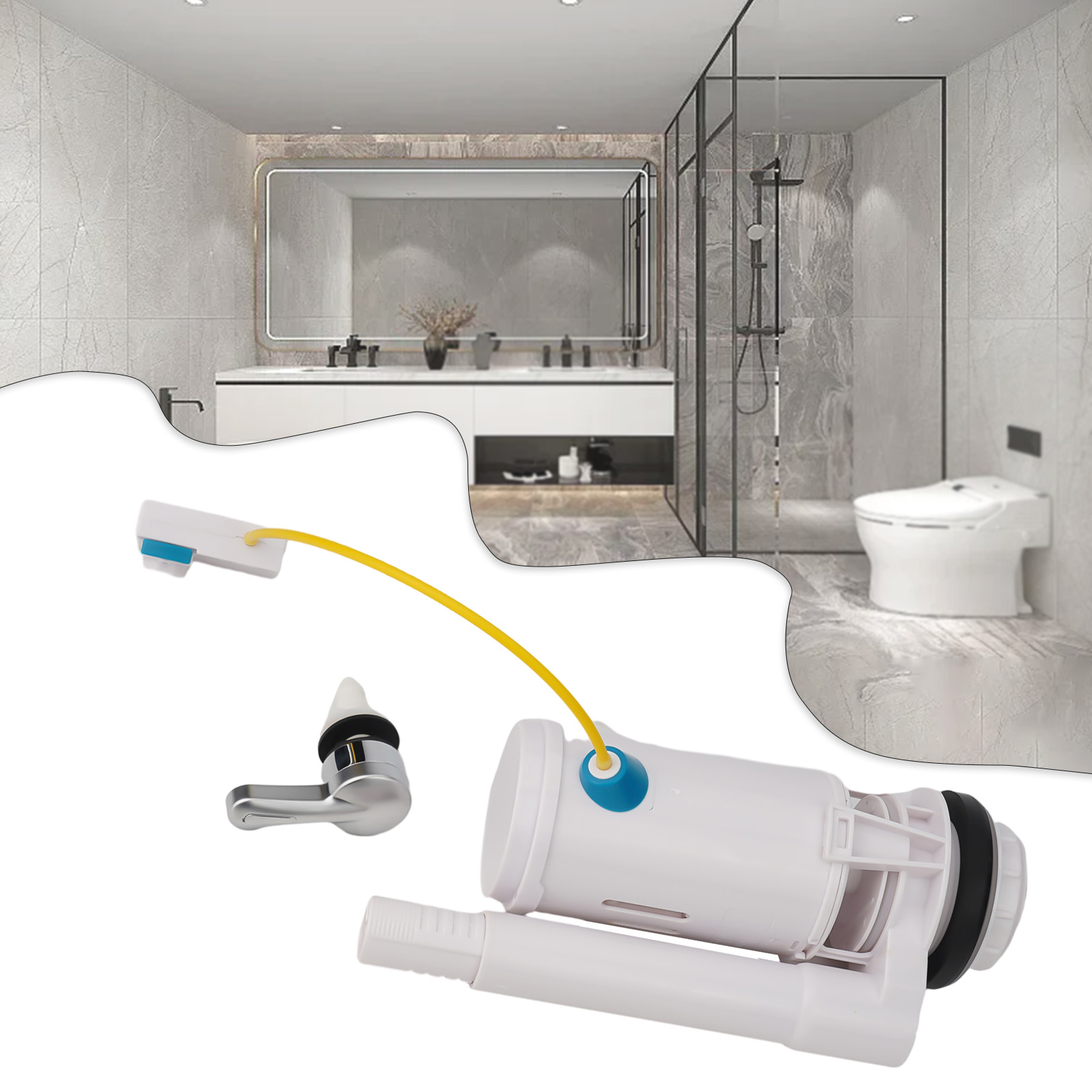 Controle dubbele spoelklep Kun - Toilet Flush Valve recensie en prijs