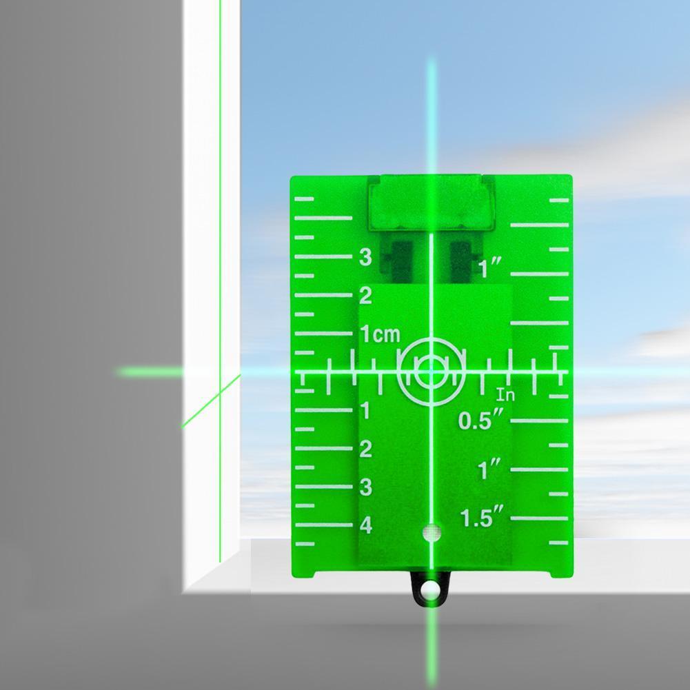 Doelkaartplaat voor groen-rood - Level Laser Line recensie en prijs