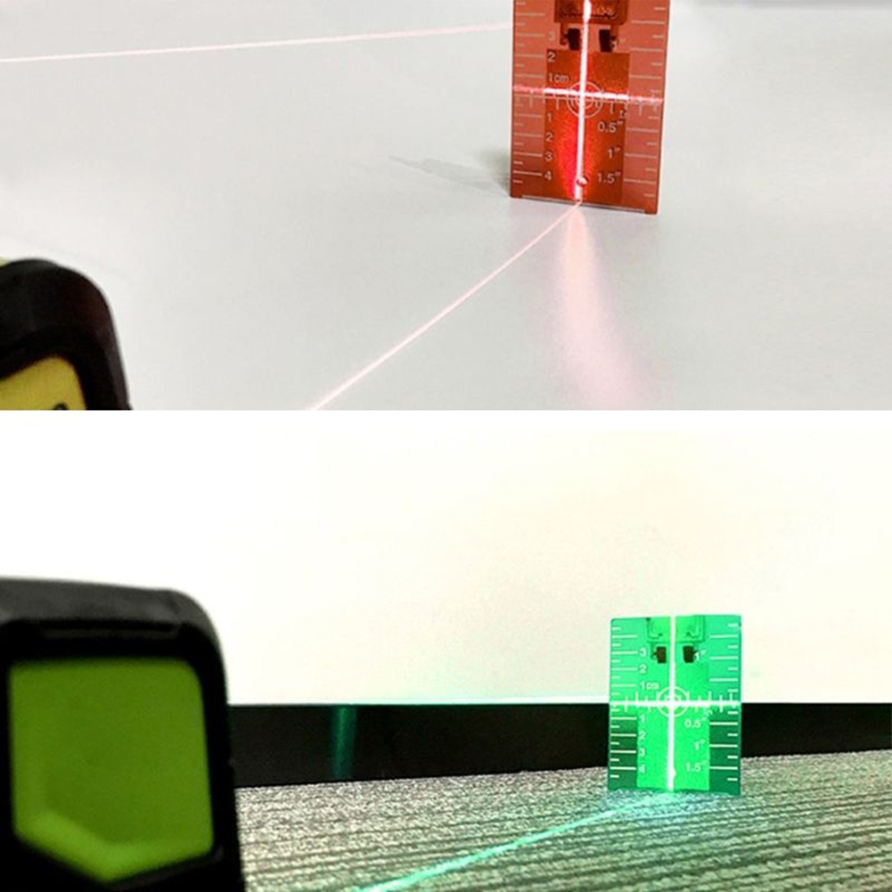 Doelkaartplaat voor groen-rood - Level Laser Line recensie en prijs