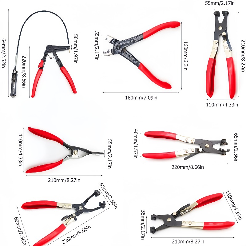 9-delige set lange tangen voor - Hose Clamp Assorted recensie en prijs